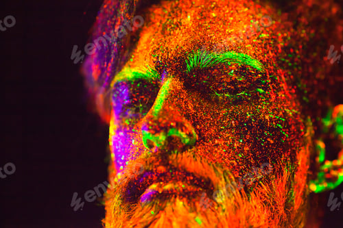 Preview: Man Is Painted In Ultraviolet