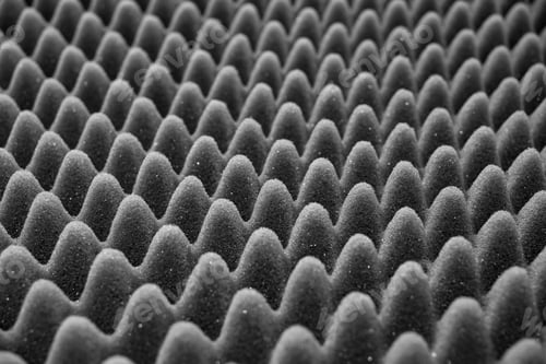 Preview: Dark Artificial Foam, Acoustic Foam Insulation Texture On Background.
