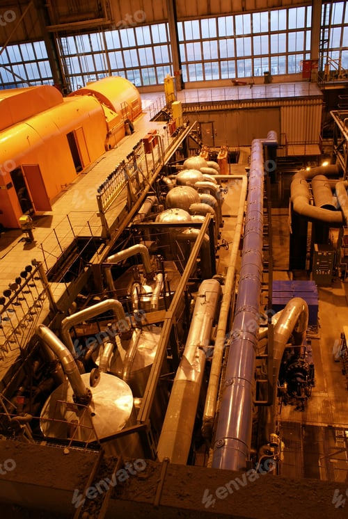 Preview: Equipment, Cables And Piping As Found Inside Of A Modern Industrial Power Plant