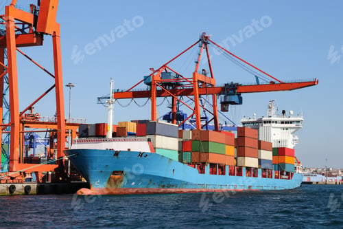 Preview: Container Ship Is Loading In A Port