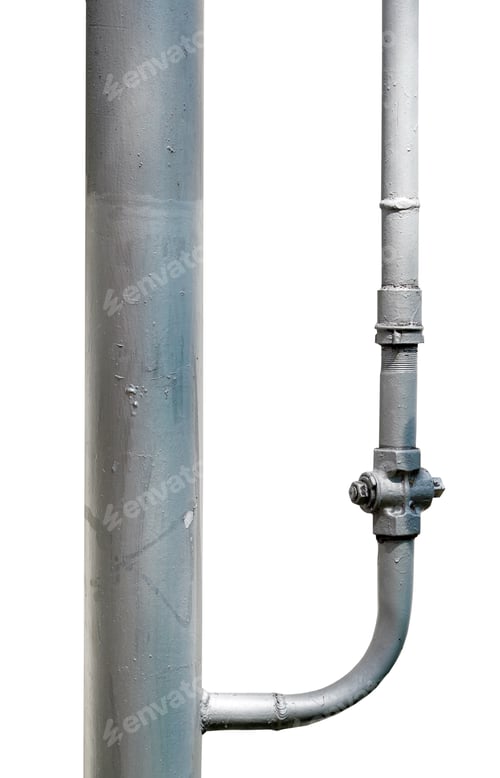 Preview: Industrial Pipes On White Background