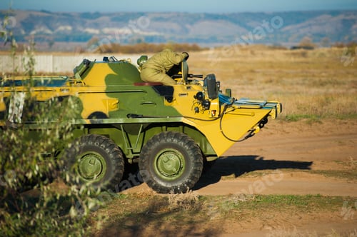 Preview: Russian Armored Personnel Carrier (Apc) At A Military Training Ground