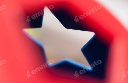 Preview: Star Detail Of A Plastic Childrens Toy.