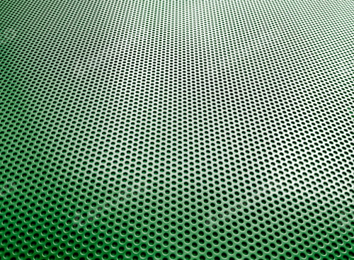 Preview: Green Perforated Steel Plate, Perforated Green Sheet In The Background.
