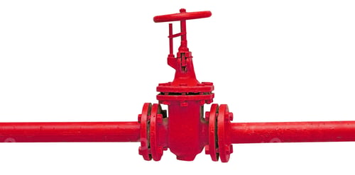 Preview: Metal Pipe With Valve On A White Background