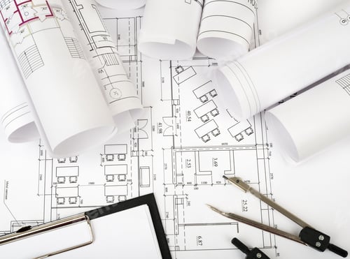 Preview: Architecture Plan And Rolls Of Blueprints