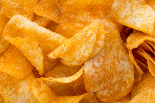 Preview: Potato Chips On The Papric. Eco Food.