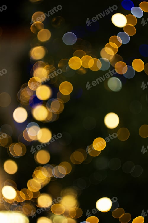 Preview: Christmas Background - Lights And Reflections Of A Christmas Tree, Bokeh Bubbles.