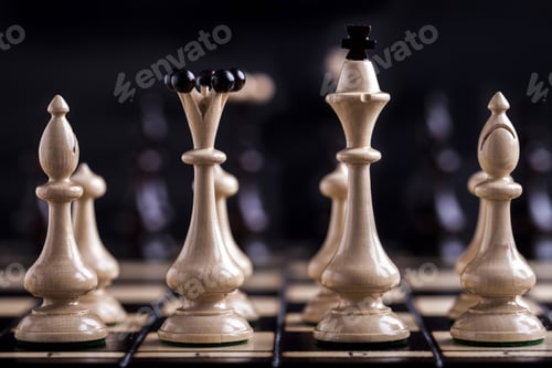 Preview: Chess Pieces Showing The Competition, In Business And Game