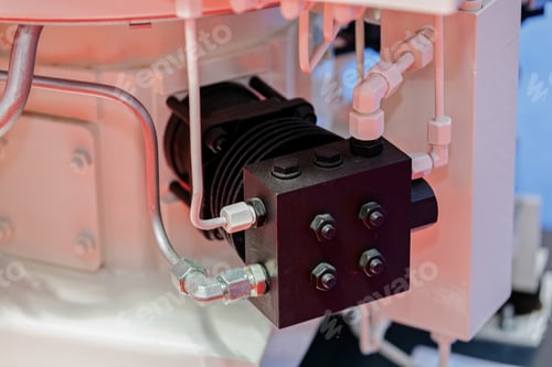 Preview: Focus On Detail Of Machine For Industry; Note Shallow Depth Of Field