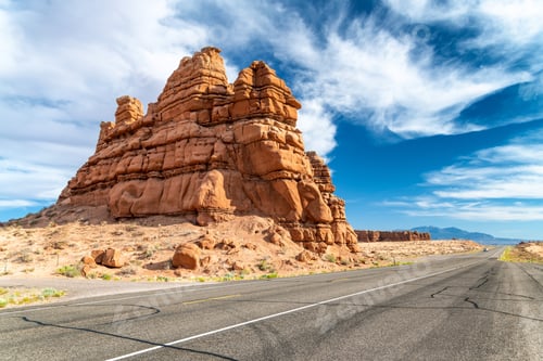 Preview: Capitol Reef Canyon Mountains And Road, Utah - Usa.