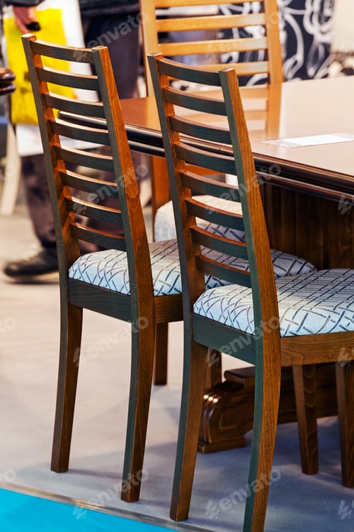 Preview: Wooden Chair Detail In Small Living Room