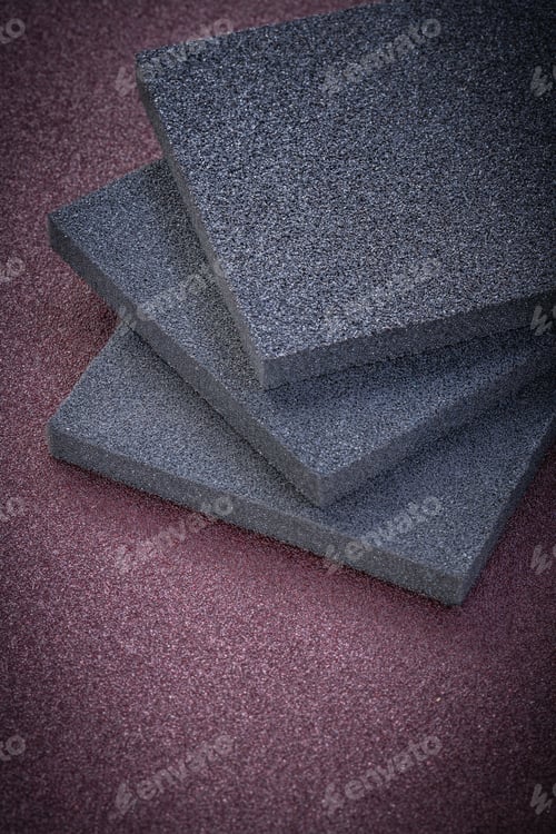 Preview: Collection Of Sanding Sponges On Emery Paper Abrasive Tools.