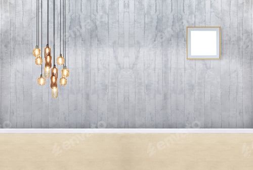 Preview: Modern Light Fixture and Decorative Wall