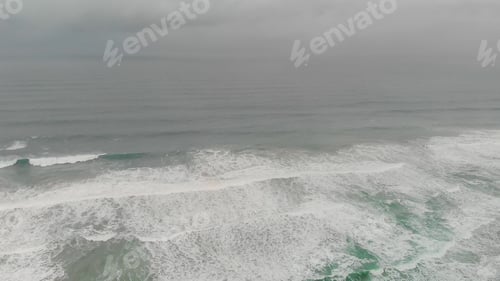 Preview: Waves Along The Coast, Beautiful Aerial View.