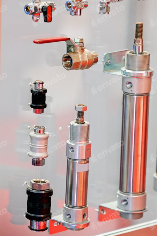 Preview: Closeup New Design Of Parts For Engine On Exhibition Show; Note Shallow Depth Of Field