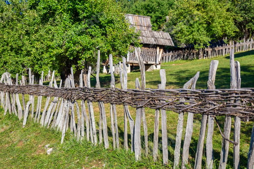 Preview: Old Wooden Fence At Ethno Village Sirogojno, Serbia.