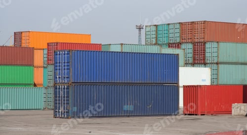 Preview: Containers Waiting To Transfer In A Port