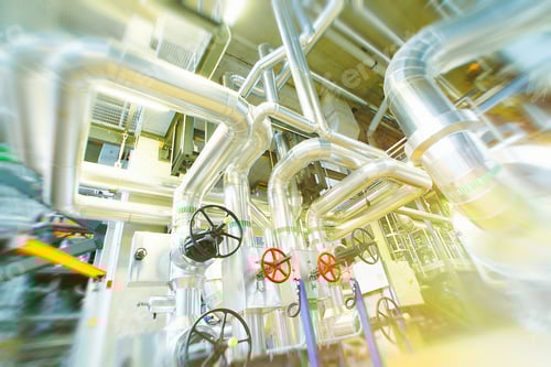 Preview: Sketch Of Piping Design Concept. Toned Image. Motion Blur Effect.