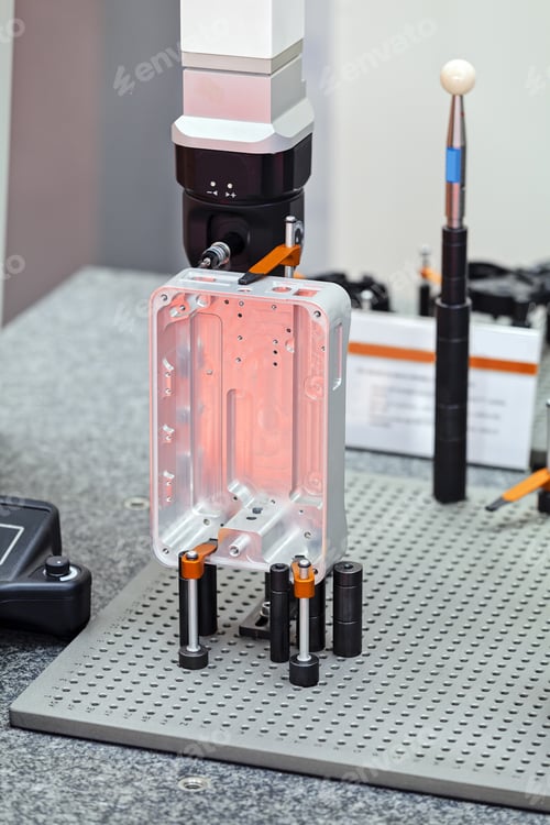 Preview: Closeup New Design Of Machine Part On Exhibition Show; Note Shallow Depth Of Field