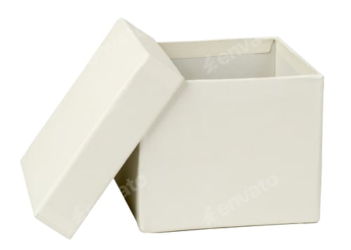 Preview: Open White Carton Box On Isolated White Background