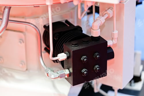 Preview: Focus On Detail Of Machine For Industry; Note Shallow Depth Of Field