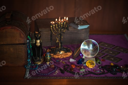 Preview: Magic And Fortune Telling Concept, Other Answers, Illustration For Predict Future Materials