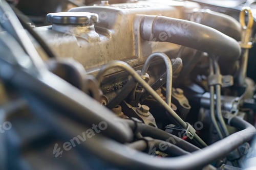 Preview: Detail Of The Diesel Injectors In A Car Engine Being Repaired