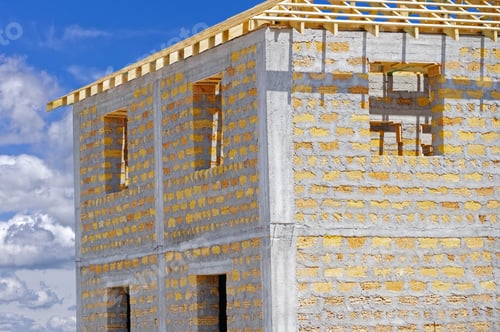Preview: Unfinished House Made From Yellow Stone