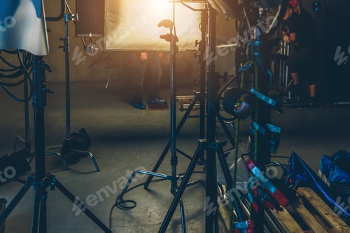 Preview: Lighting Equipment On The Set Close Up