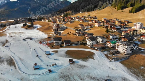 Preview: Aerial View Of Beautiful Alpine Landscape Of Sappada, Italian Dolomites.