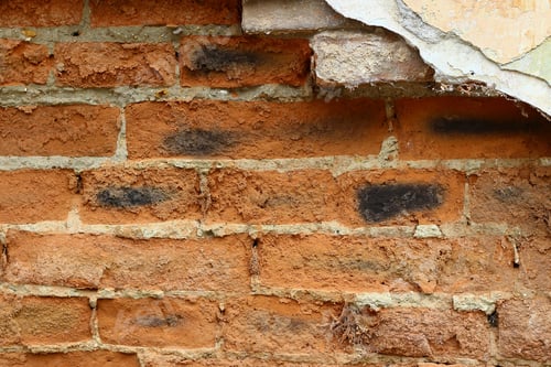 Preview: Destroyed Bricks On An Old Wall, Background