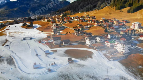 Preview: Aerial View Of Beautiful Alpine Landscape Of Sappada, Italian Dolomites.