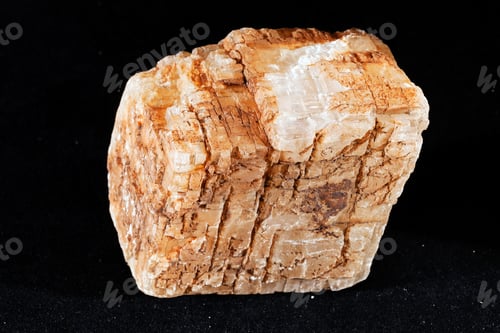 Preview: Calcite Mineral From The Group Of Carbonate On The Black Background
