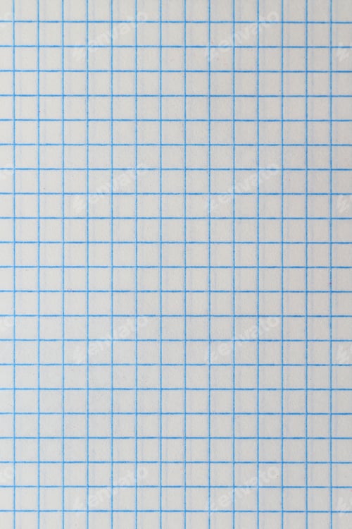 Preview: Close-Up Sheet Of A Squared Notebook, Top View, Smooth Geometry, Vertical Background