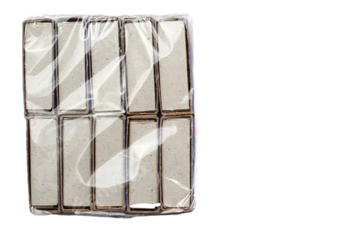 Preview: Packing Of Matches In Polyethylene On A White Background, Isolated