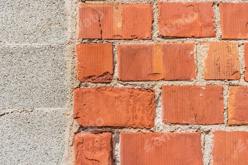 Preview: Red And Gray Brick Stone Wall Background.