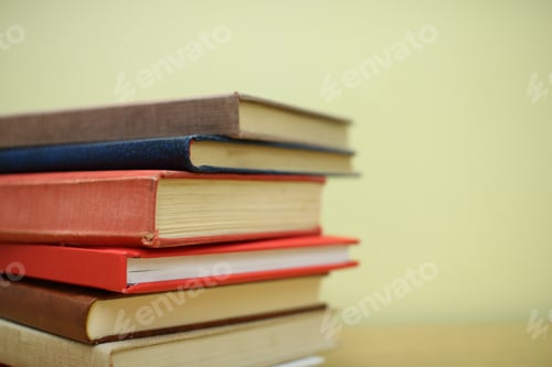 Preview: Books On The Table In Library