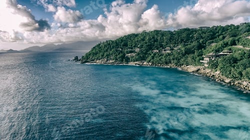 Preview: Beautiful Beach Of Seychelles, Aerial View.