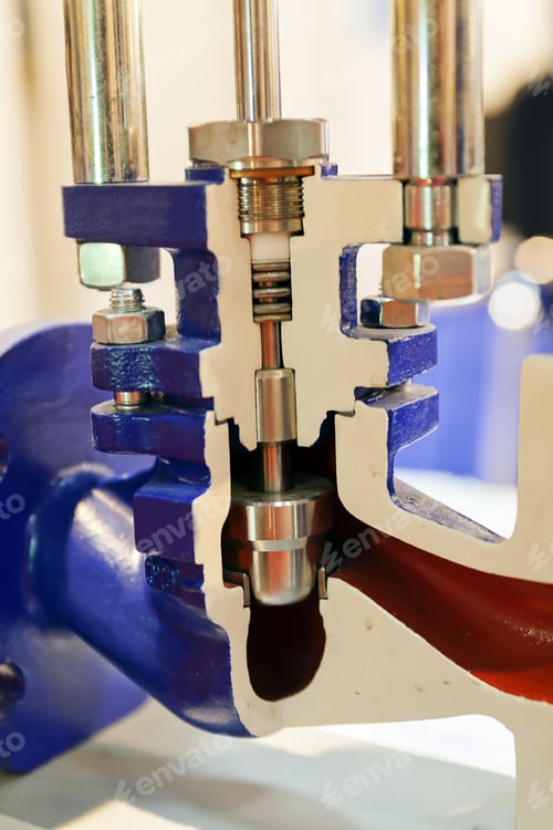 Preview: Intersection Of New Valves For Flow Control; Note Shallow Depth Of Field