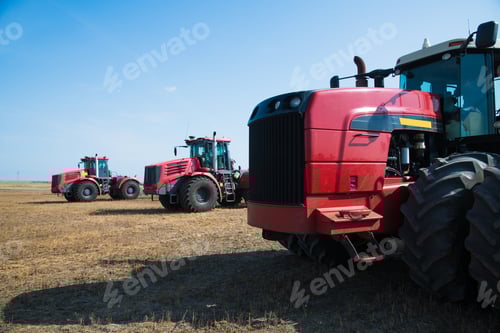 Preview: Tractor During Plowing. Agricultural Tillage In Spring