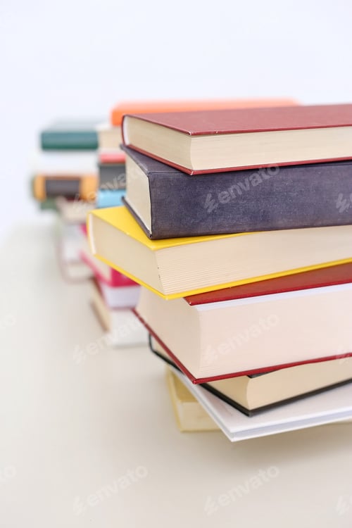 Preview: Stack Of Books On White Background