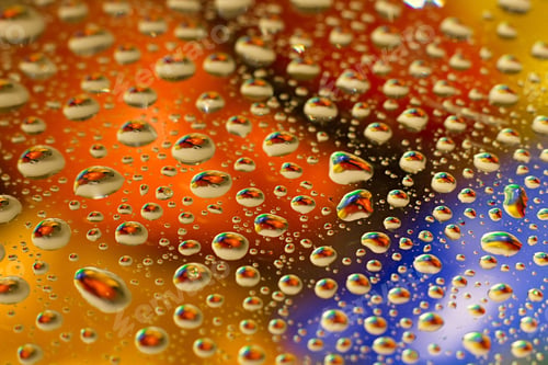 Preview: Color Water Drop On Glass.