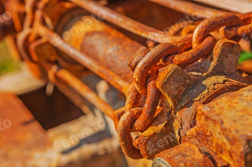 Preview: Vintage Rusted Mechanism Very Close Up