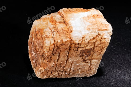 Preview: Calcite Mineral From The Group Of Carbonate On The Black Background