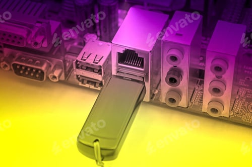 Preview: Compact Information Storage Unit - Usb Drive Connected To Motherboard