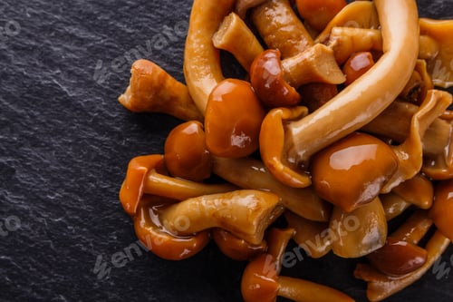 Preview: Pickled Vegetables On A Dark Stone Background