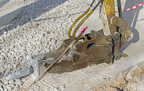 Preview: Hammer Attached Equipment For Drilling And Breaking On Construction Site