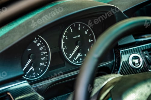Preview: Car Odometer Detail With Selective Focus Shot