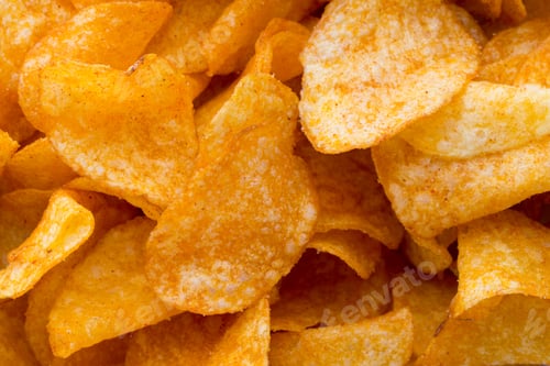 Preview: Potato Chips On The Papric. Eco Food.